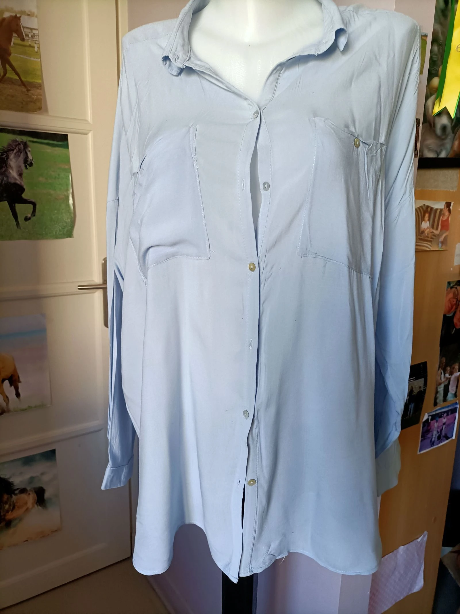 Chemise fluide bleu ciel H&M - Taille 36 / S